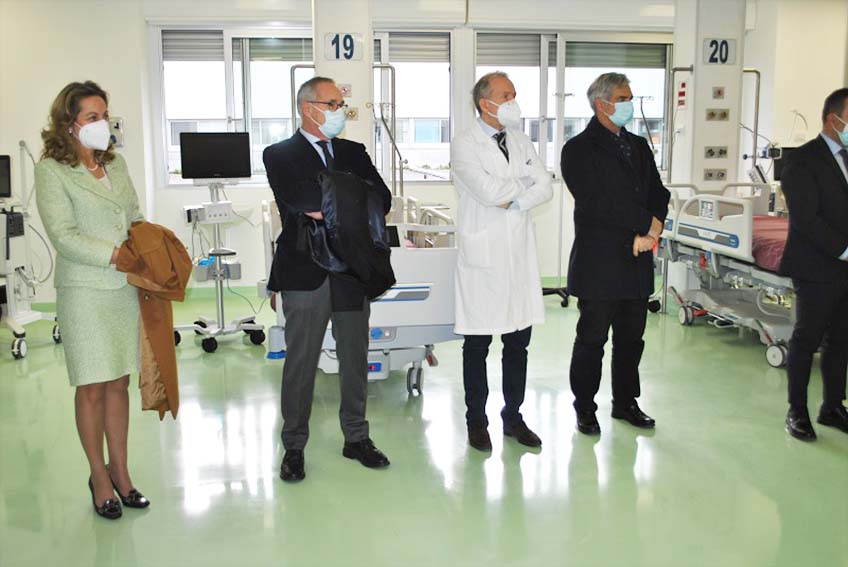 Aou di Sassari: inaugurata la nuova terapia intensiva Covid da 30 posti