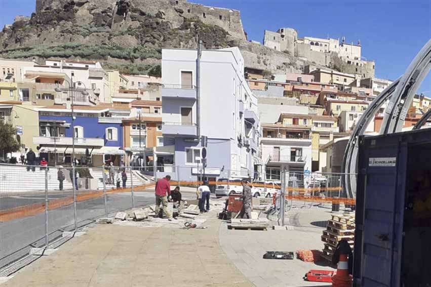 Castelsardo Inizio lavori piazza nuova