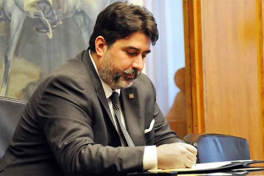 Il presidente della Regione Sardegna Christian Solinas