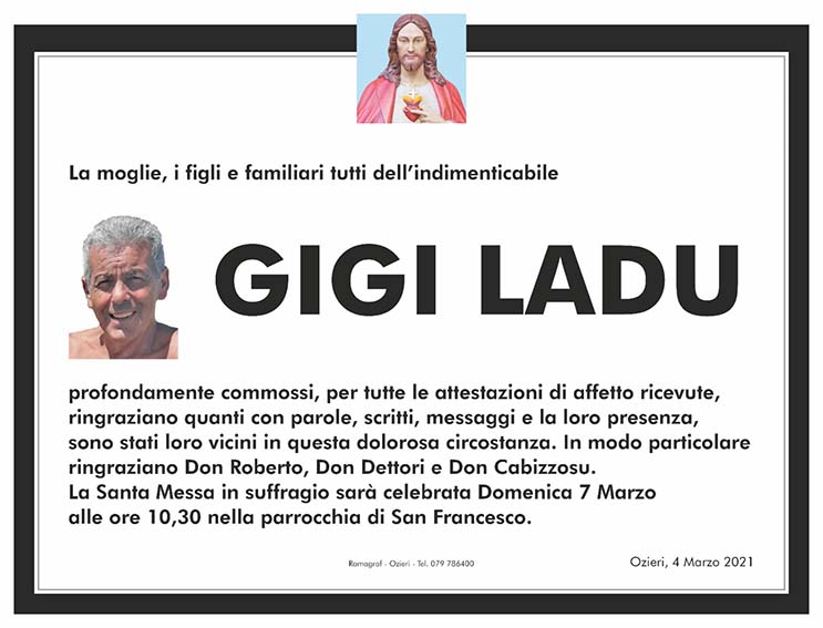 Necro Ozieri 345 Gigi Ladu Trigesimo