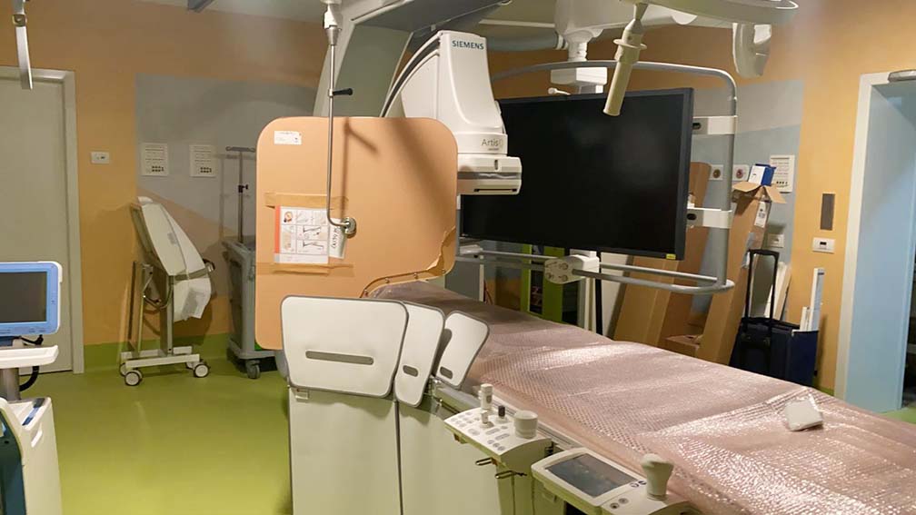 Pronte le 2 nuove sale di emodinamica di Sassari 2 Una nuova sala emodinamica