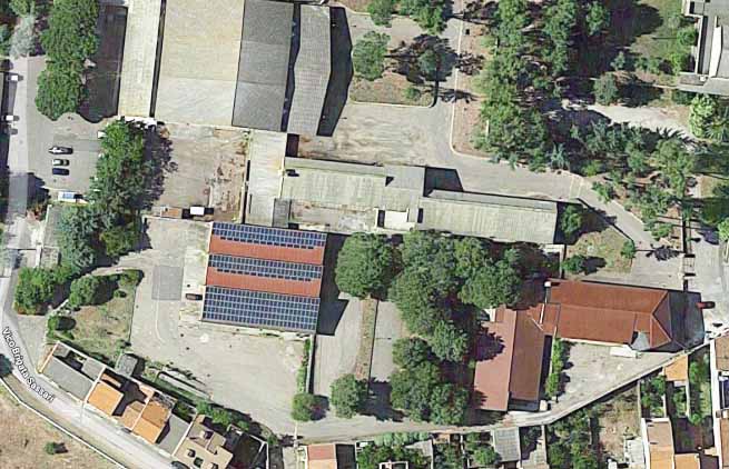 Una foto aerea del nuovo impianto San giovanni battista di Ploaghe