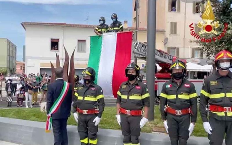 Inaugurazione monumento Vigili del Fuoco Olbia