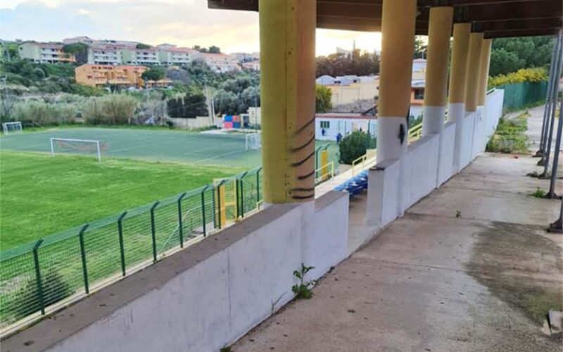 Lavori nell0 stadio comunale di Castelsardo