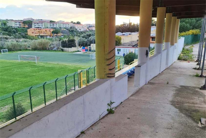 Lavori nell0 stadio comunale di Castelsardo