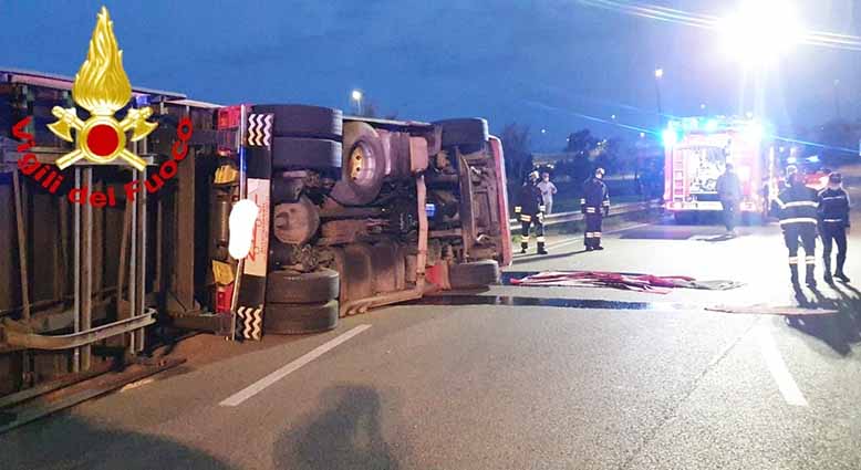 Incidente Olbia autoarticolato Rotatoria Europa