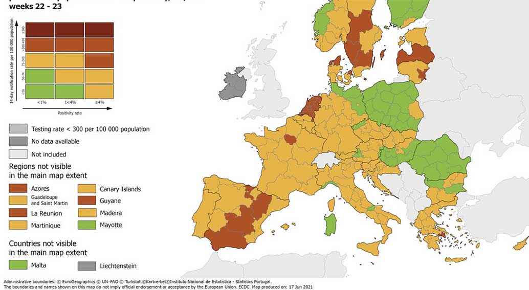 La Sardegna entra nella zona verde europea