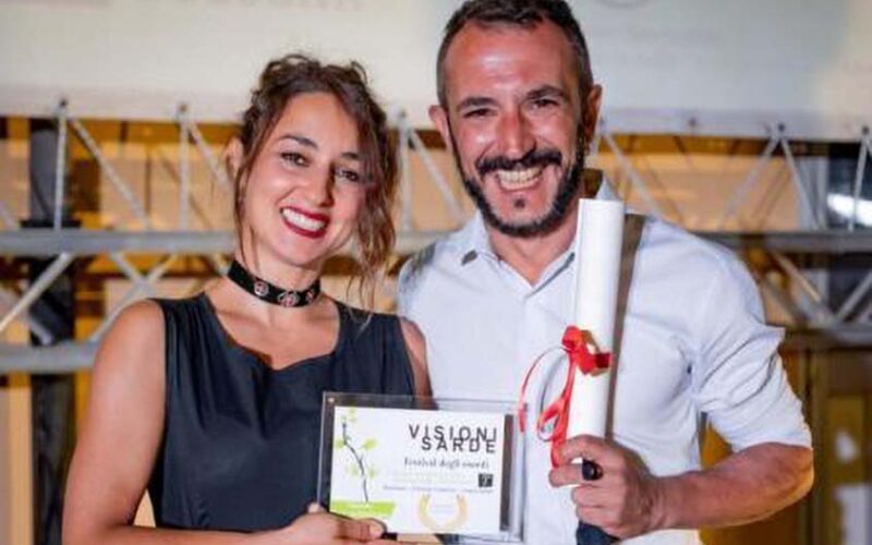 Roberto Carta riceve il Premio Giovani a Visioni Sarde 2020 Foto di Barbara Pau