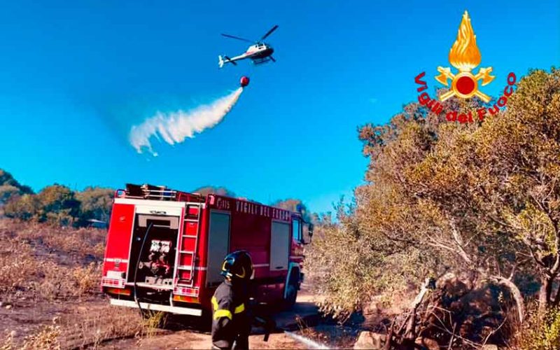 Incendio a Loiri Porto San Paolo