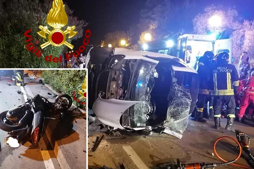 Incidente a Capriccioli, motociclista rimane incastrato sotto una Smart 1 Incidente Capriccioli Arzachena
