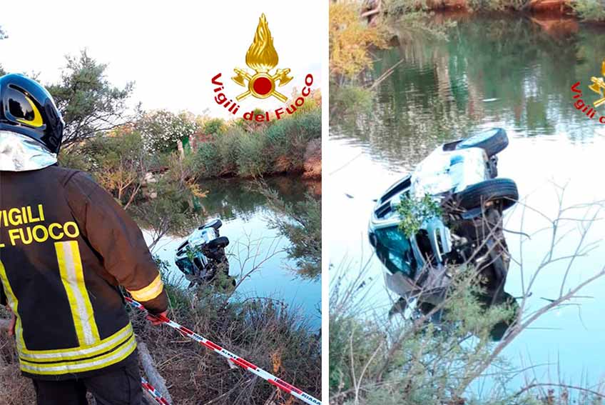 Incidente Orosei auto in un canale