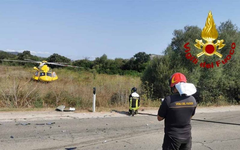 Incidente stradale bivio per San Pantaleo