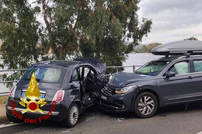 Incidente frontale a Olbia