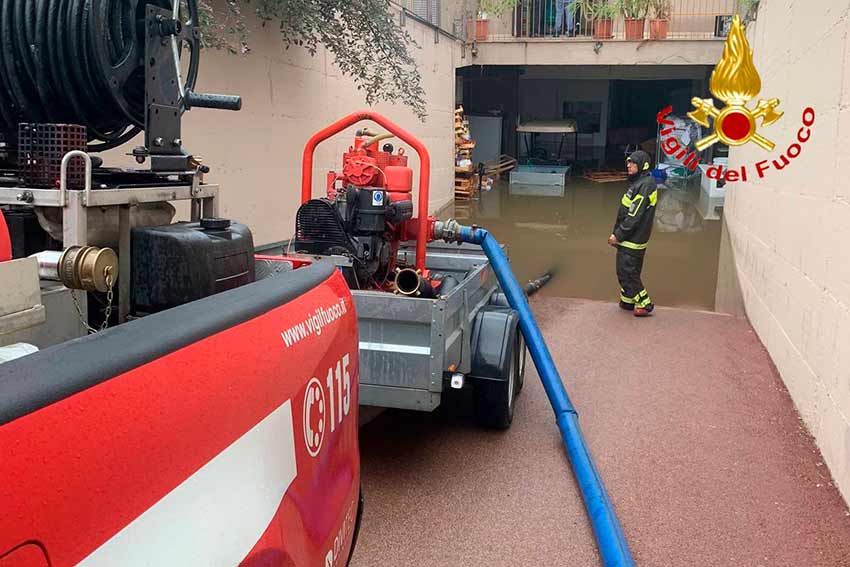 Maltempo a San Teodoro scantinati allagati