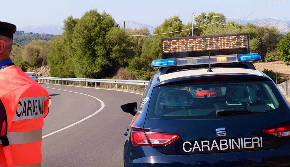 Posto di blocco Carabinieri Nuorese