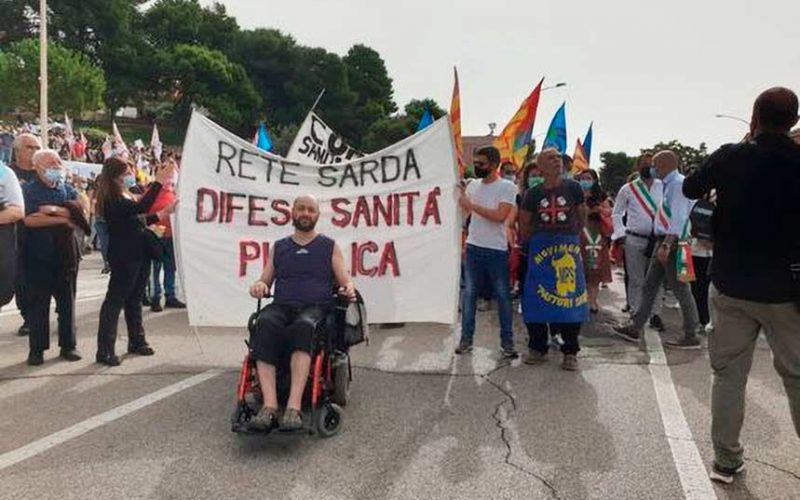 Protesta cagliari Sanita Sardegna