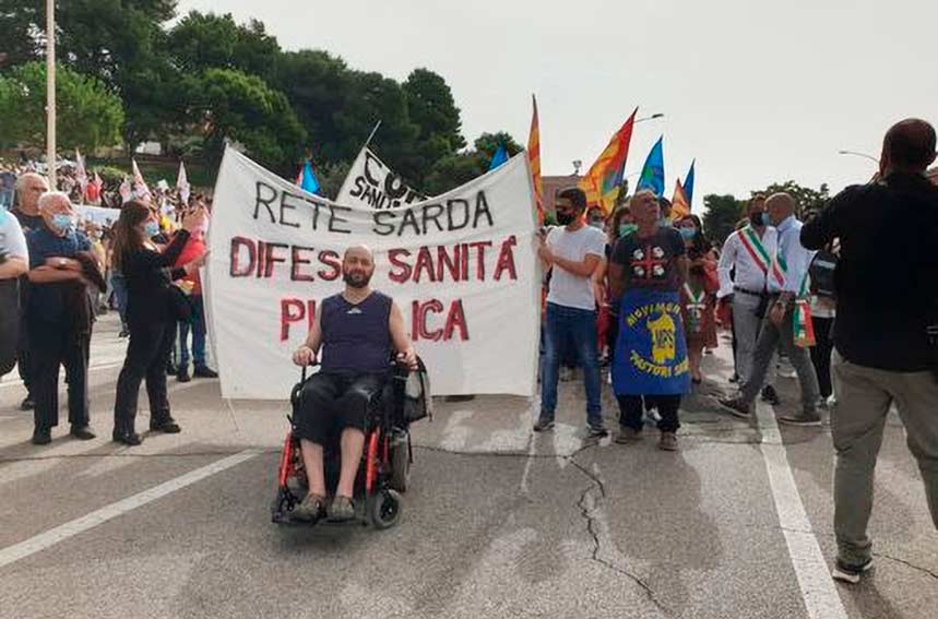 Protesta cagliari Sanita Sardegna