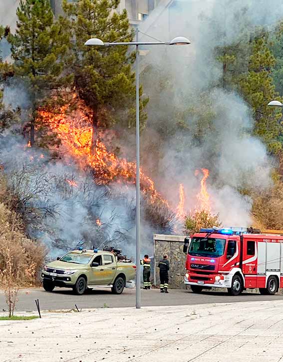 Incendio Asilo la cicogna Ozieri