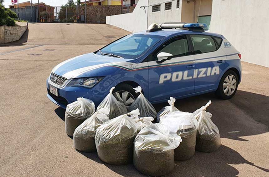 Olbia sequestro stupefacente 90 kg