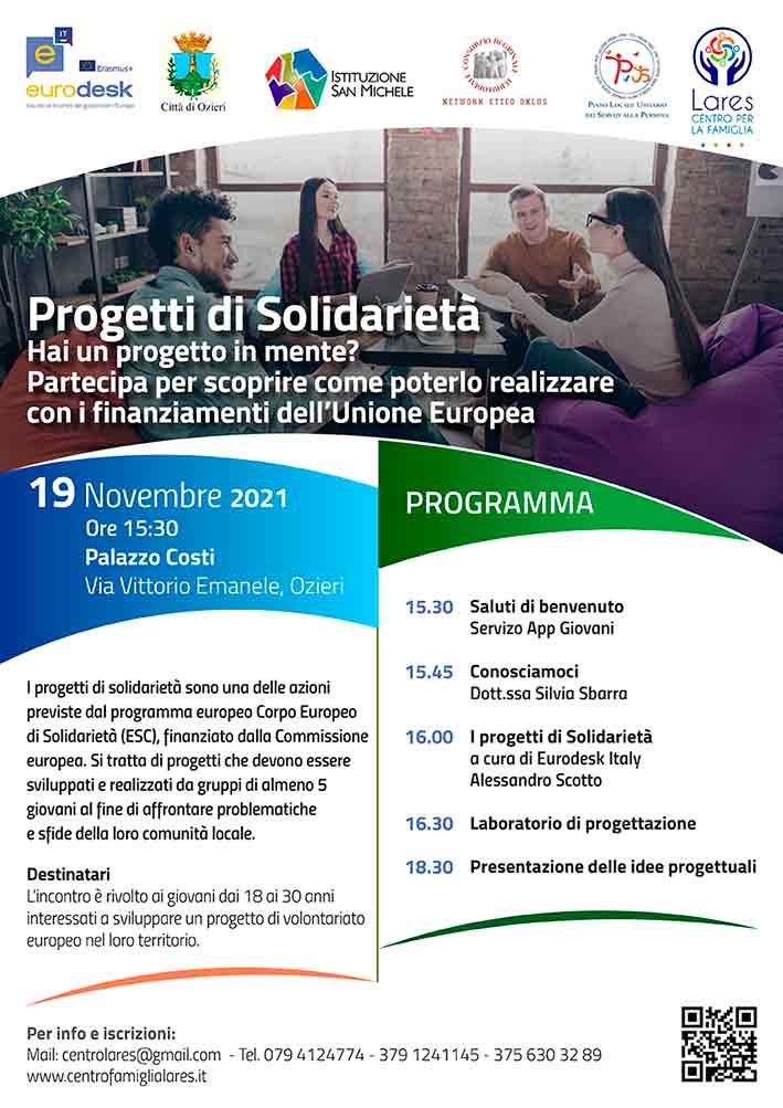 Centro Lares, venerdì a Ozieri un laboratorio di progettazione europea per giovani 3 Centro Lares laboratorio