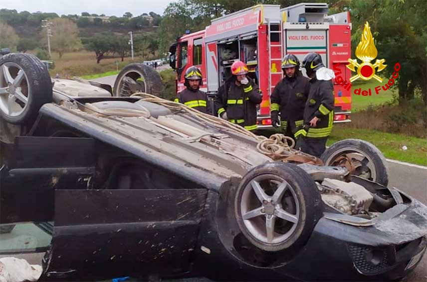 Incidente strada provinciale 23 tra San Basilio e Goni