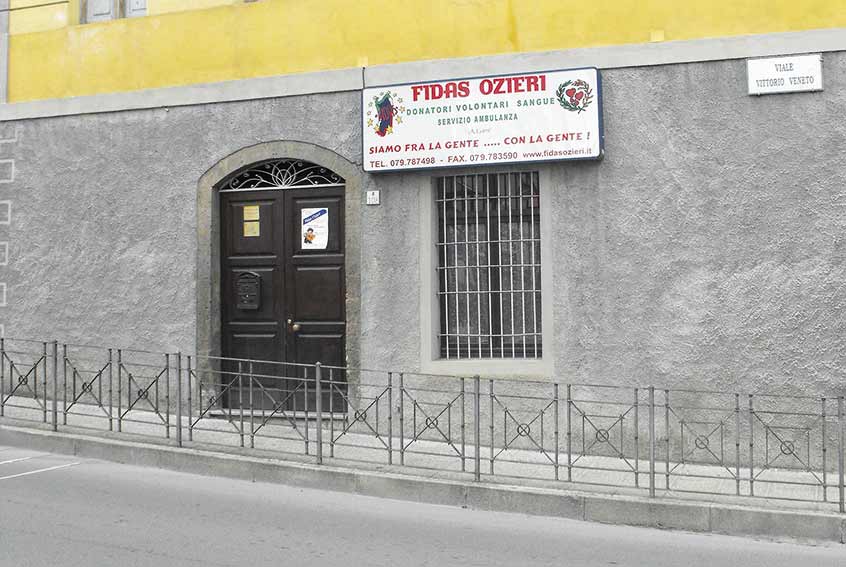 Elezioni in casa Fidas Ozieri per il rinnovo delle cariche sociali 1 Sede della Fidas