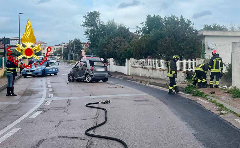 Smart contro muro rompe tubo gas aOlbia