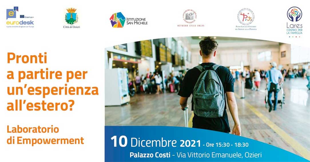 Eurodesk, venerdì a Ozieri un laboratorio per giovani dai 18 ai 30 anni 1 Servizio App Giovani Centro Lares