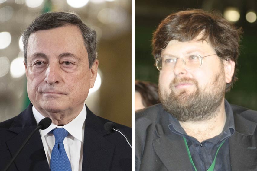 Quirinale, Adinolfi (Popolo della Famiglia): «Draghi divisivo» 1 Draghi e Adinolfi