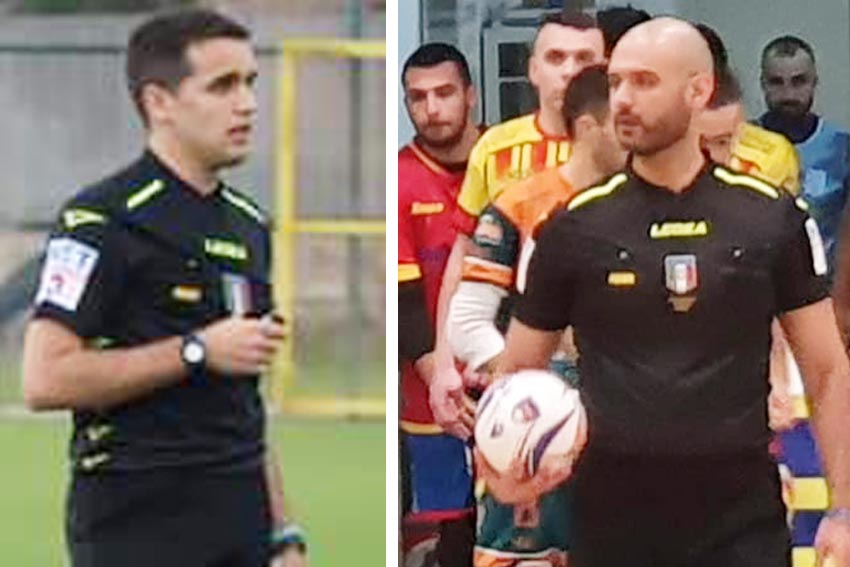 Due arbitri di Ozieri nelle finali di Coppa Italia di Calcio a 5 e di Eccellenza 1 Arbitri ozieresi Casula e Sanna