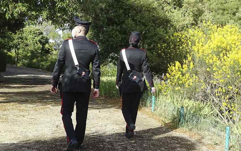 Carabinieri a piedi campagna