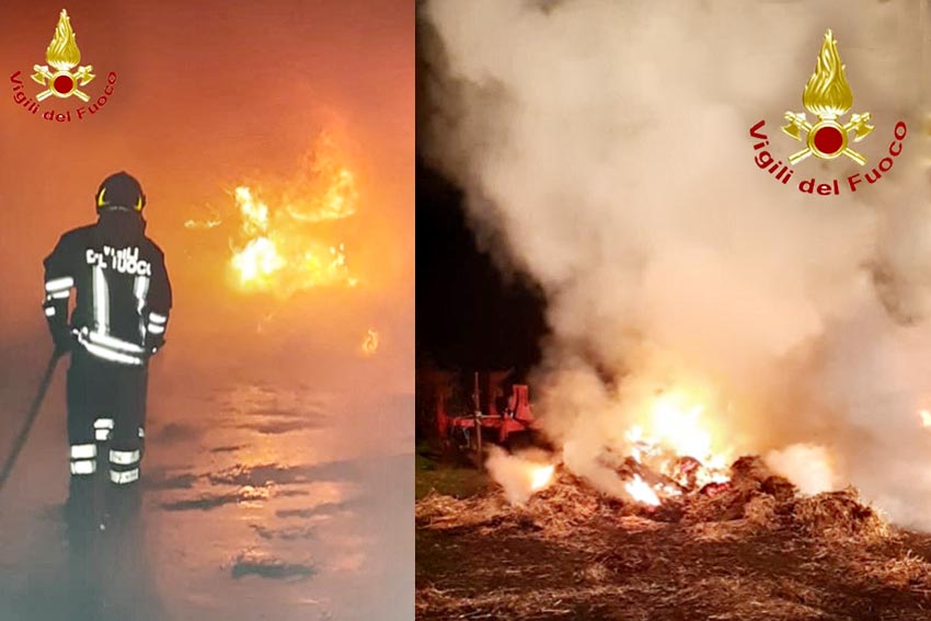 Laconi, incendio doloso in un'azienda agricola: ingenti i danni 1 Incendio Azienda Laconi