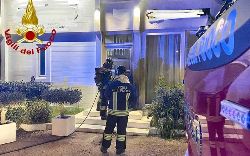 Incendio bar ristorante Cugnana Olbia