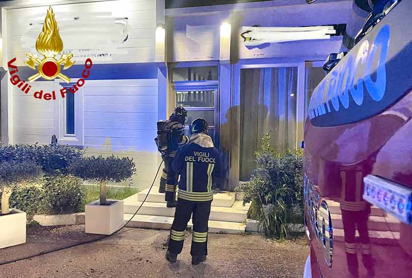 Incendio bar ristorante Cugnana Olbia