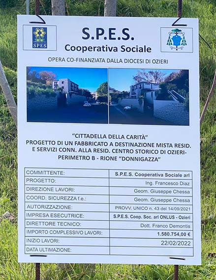 La "Cittadella della Carità" opera-segno della Diocesi di Ozieri 4 Lavori Spes