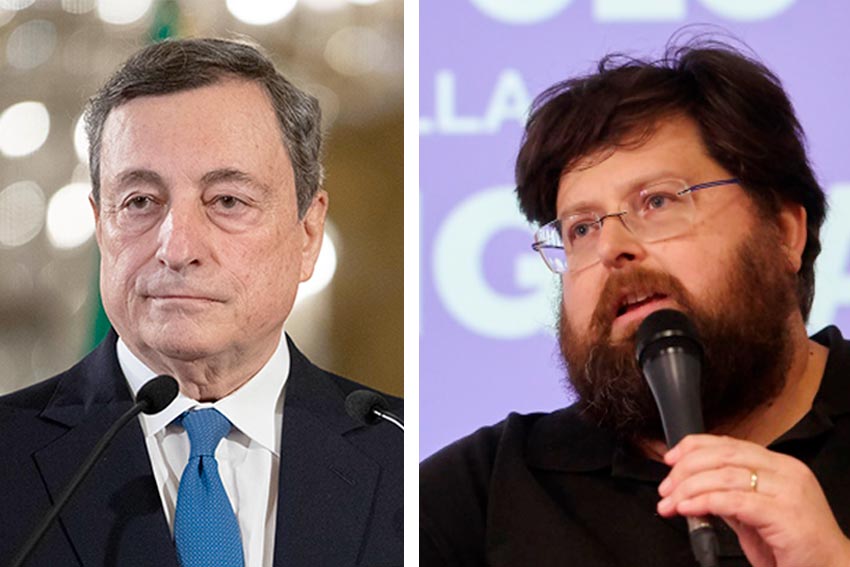 Adinolfi (Pdf): «Abbiano dichiarato guerra alla Russia: scelta anticostituzionale del Governo Draghi» 1 Draghi e Adinolfi