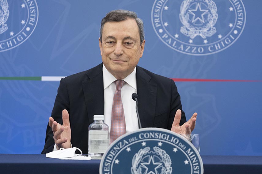 Draghi: «Nessuna deroga sulle sanzioni alla Russia». Tampone ogni 48 ore o vaccino per i rifugiati 1 Draghi