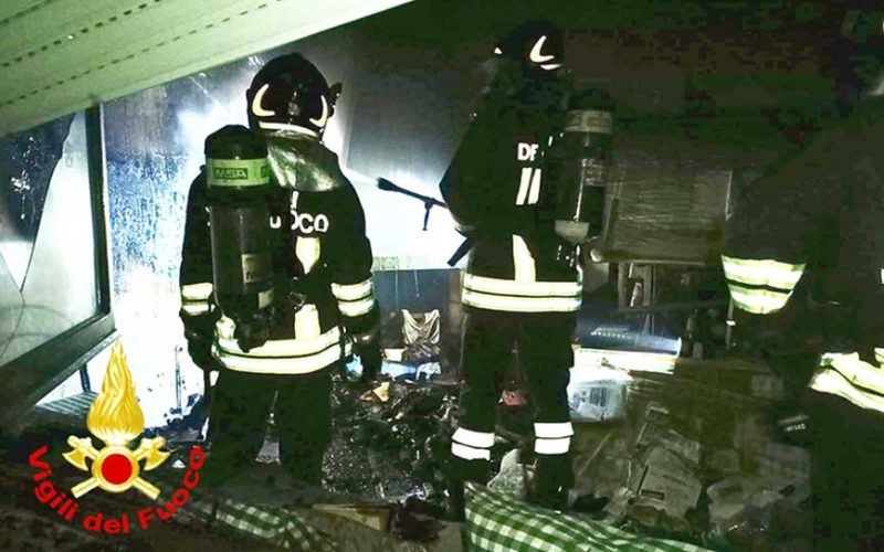 Incendio appartamento Murta Maria Olbia