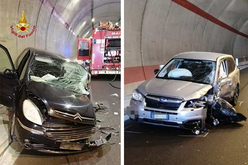 Villaputzu, scontro in galleria tra 2 auto sulla SS125: feriti i conducenti, uno è grave 1 Incidente galleria Villaputzu