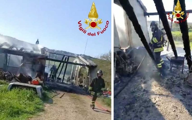 Incendio deposito Nulvi 2