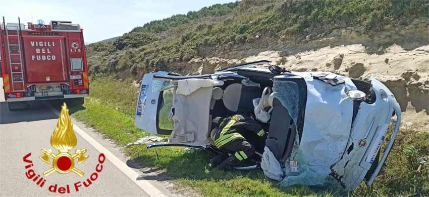 Porto Torres, incidente sulla provinciale 81: interviene l'elisoccorso 2 Incidente Porto Torres sp 81