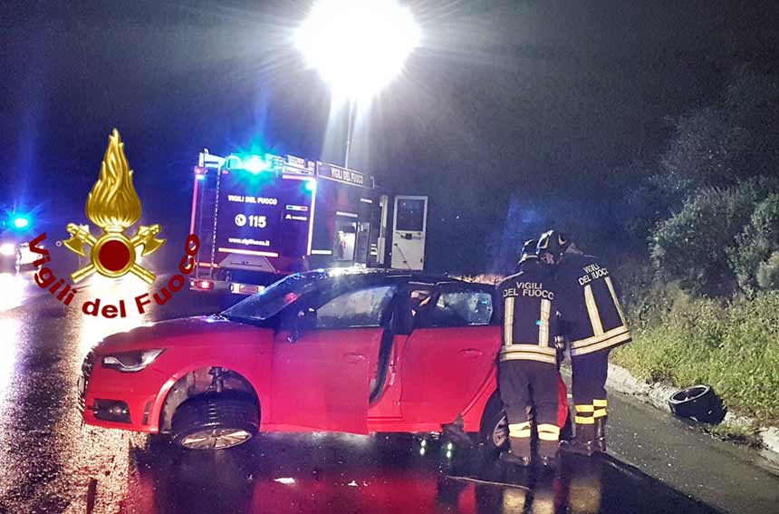 Incidente a Olbia. Auto esce di strada in via Bazzoni Sircana: ferita una ragazza 1 Incidente via Bazzoni Sircana Olbia