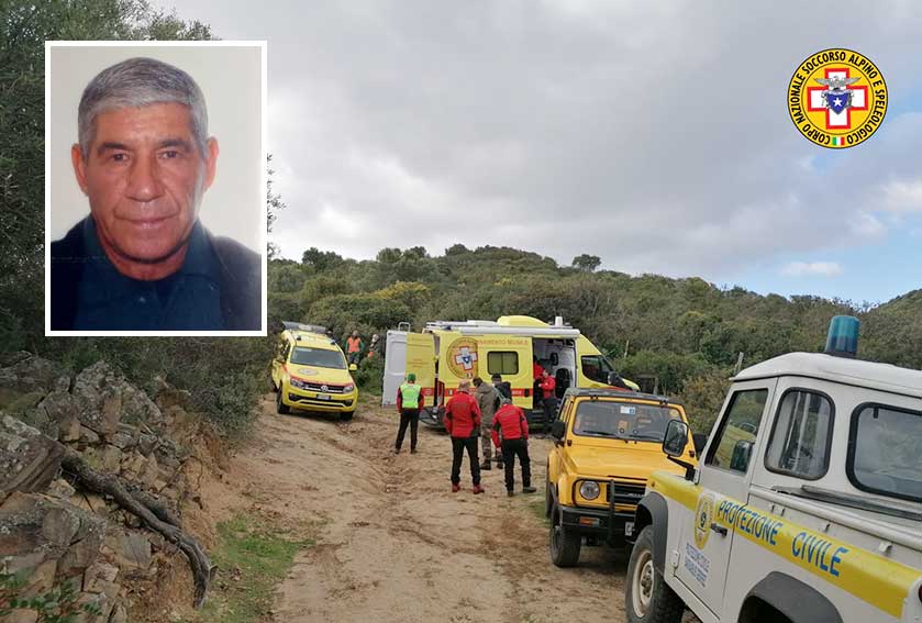 Castiadas, trovato senza vita il corpo dell'80enne scomparso dal 30 marzo scorso 1 Luciano Luccheddu