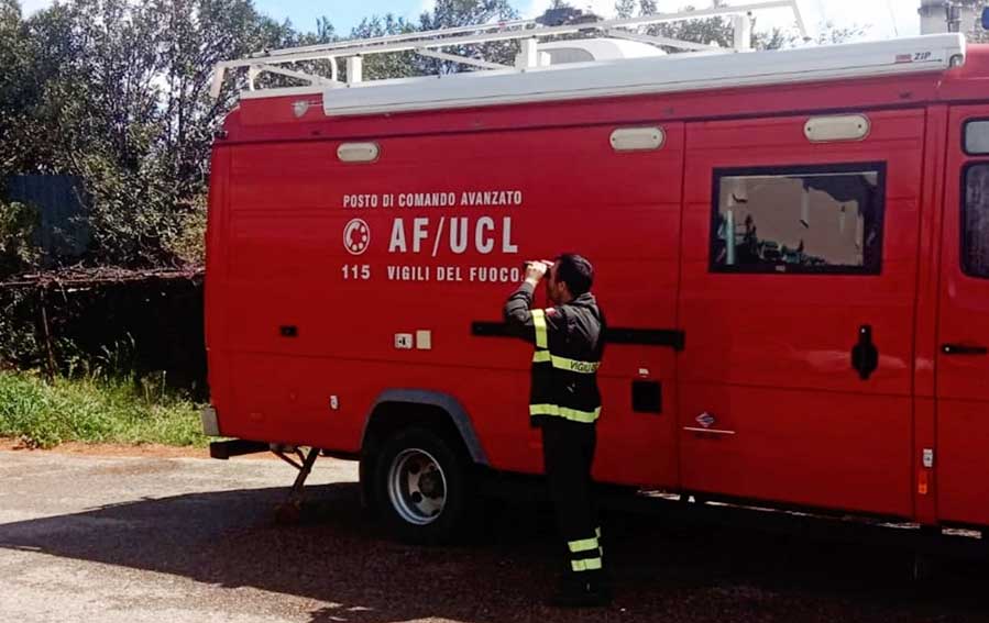 Vigili del Fuco ricerche anziano Villaspeciosa