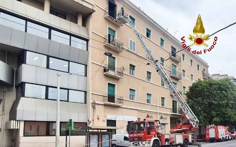 incendio Cagliari casa famiglia