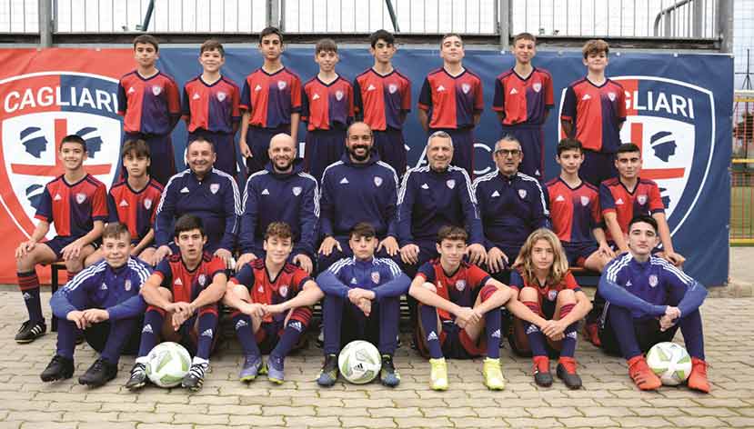 La formazione under 14 del Cagliari Calcio