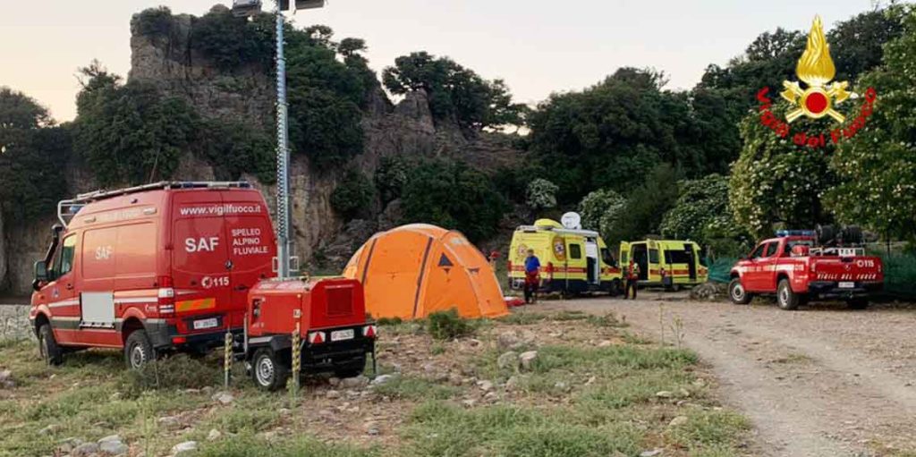 Soccorso Vigili Fuoco speleologo urzulei