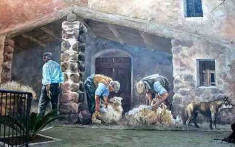 Tinnura La tosatura murales di Angelo Pilloni