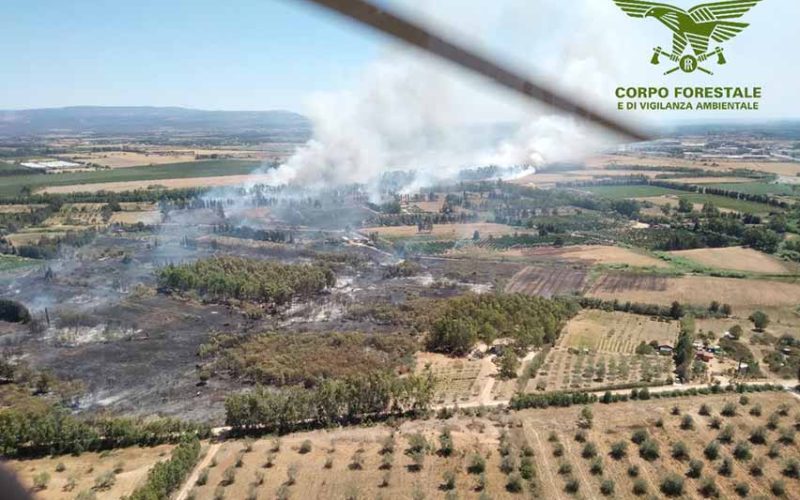 Incendio tottubella sassari