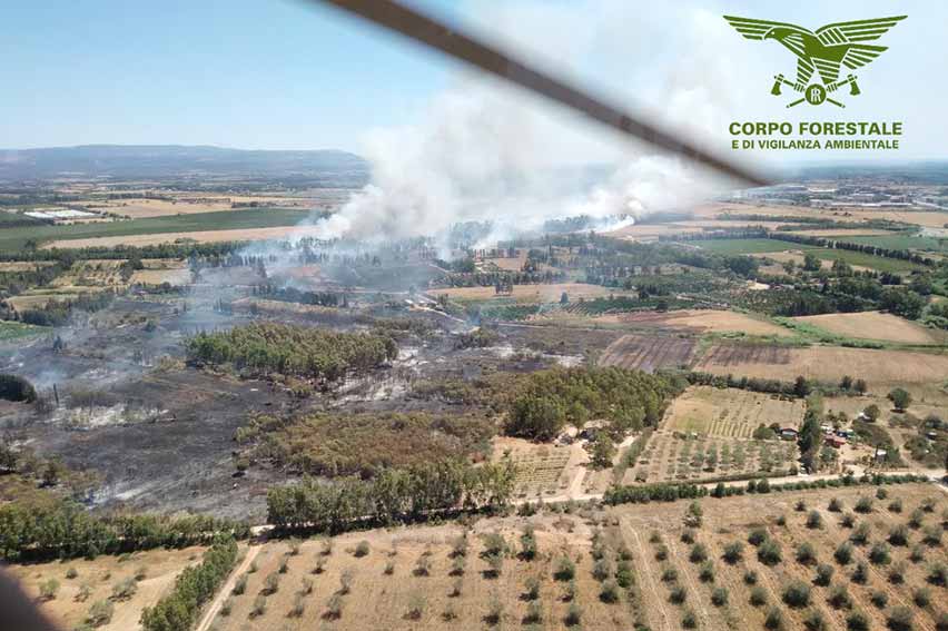 Incendio tottubella sassari